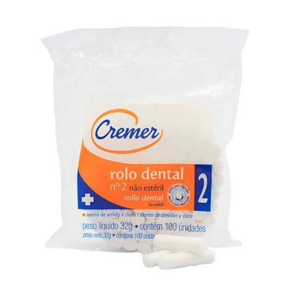 Algodão Rolete Nº 2 - Cremer Algodão Rolete Nº 2 - Cremer