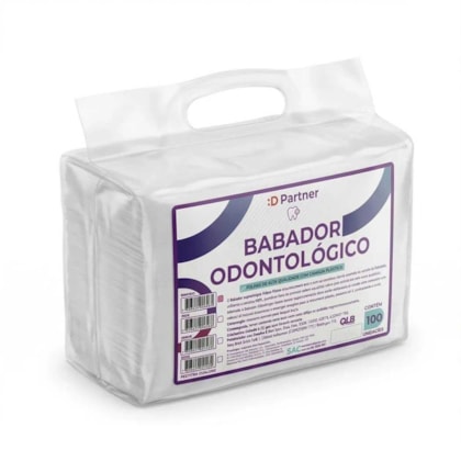 Babador Branco 30X40CM Dental Partner PCT.C\100