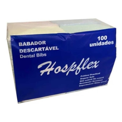 Babador Descartável Dental Bibs Impermeavel 33x45cm - HospFlex