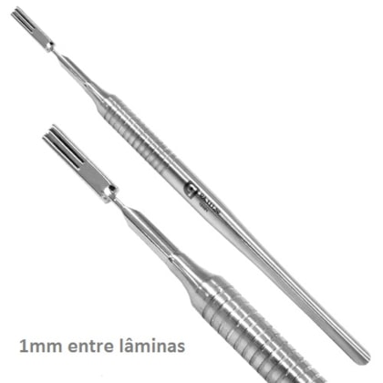 Cabo de Bisturi para Lâmina Dupla Reta nº 1 - Quinelato Cabo de Bisturi para Lâmina Dupla Reta nº 1 - Quinelato