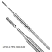 Cabo de Bisturi para Lâmina Dupla Reta nº 1 - Quinelato Cabo de Bisturi para Lâmina Dupla Reta nº 1 - Quinelato