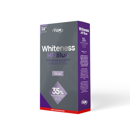 Clareador Whiteness HP Blue 35% com Top Dam - FGM Clareador Whiteness HP Blue 35% com Top Dam - FGM