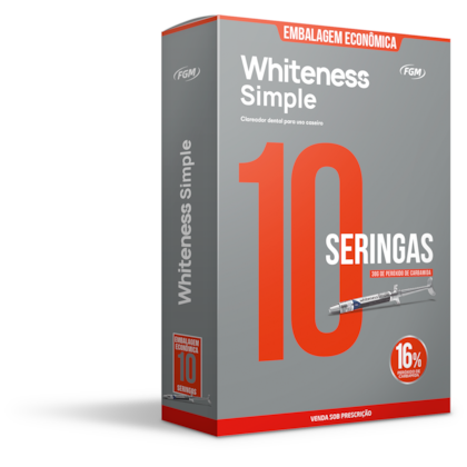 Clareador Whiteness Simple com 10 Seringas - FGM Clareador Whiteness Simple com 10 Seringas - FGM