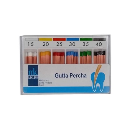 Cone Gutta Percha 40 MKLIFE com 120 Unidades.