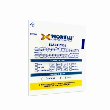 Embalagem p/ Elástico Ortodôntico - 50 Unidades - 8005001 - Morelli Embalagem p/ Elástico Ortodôntico - 50 Unidades - 8005001 - Morelli