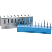 Estojo Double Inox para 12 pontas PM Oblongo 8,5x05x2,2cm - Fava Estojo Double Inox para 12 pontas PM Oblongo 8,5x05x2,2cm - Fava