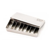 Estojo Inox 12X05X02CM P/Endo C\8 Divisoes Fava