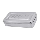 Estojo Inox Perfurado 32x16x8cm - Golgran Estojo Inox Perfurado 32x16x8cm - Golgran