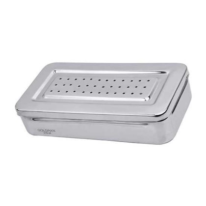 Estojo Inox Perfurado 32x16x8cm - Golgran Estojo Inox Perfurado 32x16x8cm - Golgran