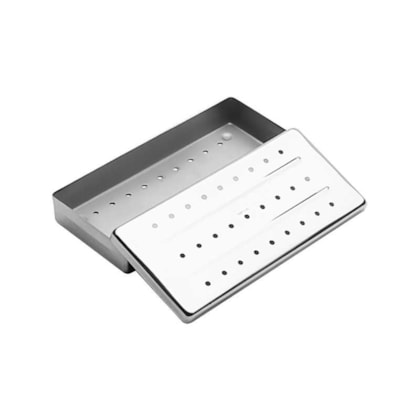 Estojo Inox Perfurado Millenium 20x10x5cm - Fava Estojo Inox Perfurado Millenium 20x10x5cm - Fava