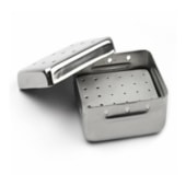 Estojo Inox Perfurado para 30 pontas 07x06x3cm - Fava Estojo Inox Perfurado para 30 pontas 07x06x3cm - Fava