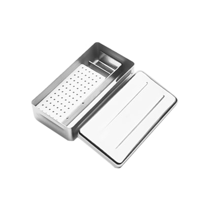 Estojo Inox Perfurado para Endo 72 furos 20x10x5cm - Fava Estojo Inox Perfurado para Endo 72 furos 20x10x5cm - Fava