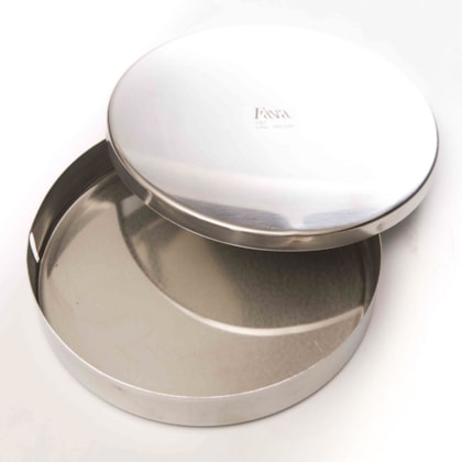 Estojo Inox Redondo para Gaze Tubular 14x3cm - Fava Estojo Inox Redondo para Gaze Tubular 14x3cm - Fava