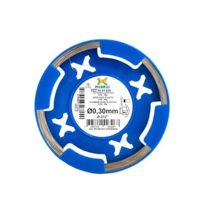 Fio CrNi Ortodôntico Duro Elástico em Rolo 50g Redondo - Ø0,30mm (.012") - 5501030 - Morelli Fio CrNi Ortodôntico Duro Elástico em Rolo 50g Redondo - Ø0,30mm (.012") - 5501030 - Morelli