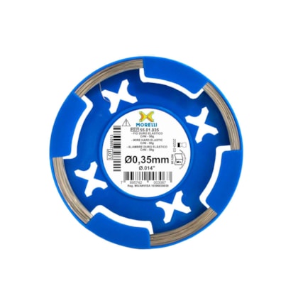 Fio CrNi Ortodôntico Duro Elástico em Rolo 50g Redondo - Ø0,35mm (.014") - 5501035 - Morelli Fio CrNi Ortodôntico Duro Elástico em Rolo 50g Redondo - Ø0,35mm (.014") - 5501035 - Morelli