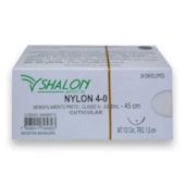 Fio de Sutura Nylon Preta Trançada 45cm 1/2 CT. TRG. 1.5 cm - Shalon Fio de Sutura Nylon Preta Trançada 45cm 1/2 CT. TRG. 1.5 cm - Shalon