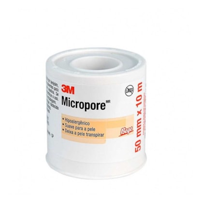 Fita Hipoalergênica Micropore Bege 50mm x 10m - 3M Solventum