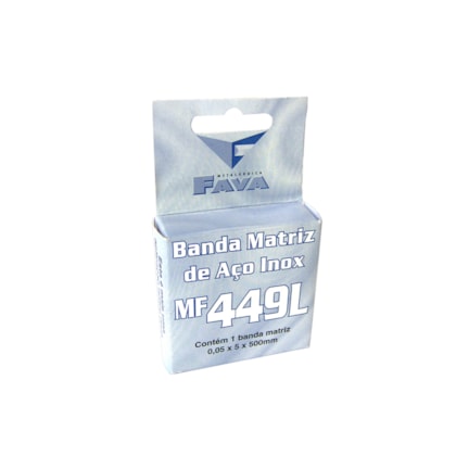 Fita Matriz de Aço 0,05x5x500mm - Fava Fita Matriz de Aço 0,05x5x500mm - Fava