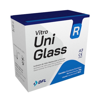 Ionômero de Vidro para Restauração Vitro Uniglass A3 - DFL Ionômero de Vidro para Restauração Vitro Uniglass A3 - DFL