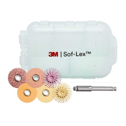 Kit de Acabamento e Polimento Sof-Lex com 42 discos e Mandril + Organizador - 3M Solventum Kit de Acabamento e Polimento Sof-Lex com 42 discos e Mandril + Organizador - 3M Solventum