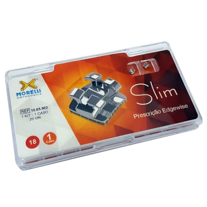 Kit de Bráquetes 01 caso Edgewise Slim .018" - 1065902 - Morelli Kit de Bráquetes 01 caso Edgewise Slim .018" - 1065902 - Morelli