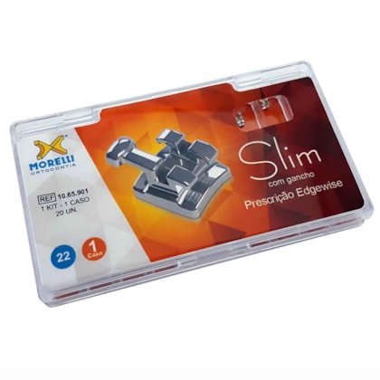 Kit de Bráquetes 01 caso Edgewise Slim .022" - Gancho Can. - 1065901 - Morelli Kit de Bráquetes 01 caso Edgewise Slim .022" - Gancho Can. - 1065901 - Morelli