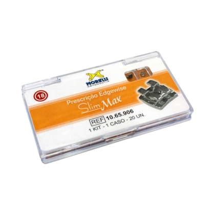 Kit de Bráquetes 01 caso Edgewise Slim Max .018" - Gancho Can. - 1065906 - Morelli Kit de Bráquetes 01 caso Edgewise Slim Max .018" - Gancho Can. - 1065906 - Morelli