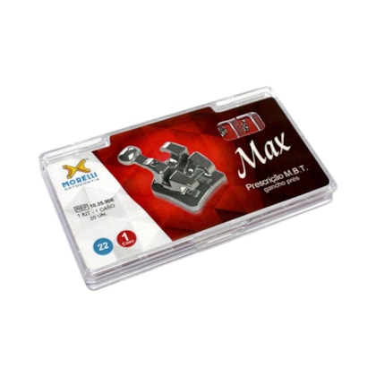 Kit de Bráquetes 01 caso M.B.T. Max .022" - Gancho Prés - 1035906 - Morelli Kit de Bráquetes 01 caso M.B.T. Max .022" - Gancho Prés - 1035906 - Morelli