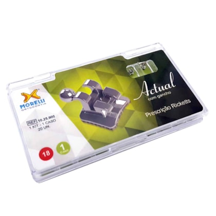 Kit de Bráquetes 01 caso Ricketts Actual Especial .018" - Gancho Can./Prés - 1025900 - Morelli Kit de Bráquetes 01 caso Ricketts Actual Especial .018" - Gancho Can./Prés - 1025900 - Morelli