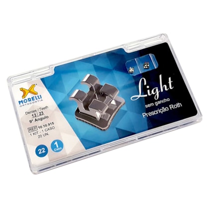 Kit de Bráquetes 01 caso Roth Light .022" - Can. 9° Ang. - 1010915 - Morelli Kit de Bráquetes 01 caso Roth Light .022" - Can. 9° Ang. - 1010915 - Morelli