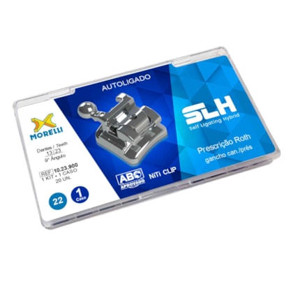 Kit de Bráquetes 01 caso Roth SLH .022" - Gancho Can./Prés - 1023900 - Morelli Kit de Bráquetes 01 caso Roth SLH .022" - Gancho Can./Prés - 1023900 - Morelli