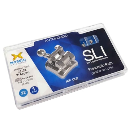 Kit de Bráquetes 01 caso Roth SLI .022" - Gancho Can./Prés - 1014900 - Morelli