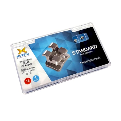 Kit de Bráquetes 01 caso Roth Standard .018" - Can. 13° Ang. - 1010900 - Morelli Kit de Bráquetes 01 caso Roth Standard .018" - Can. 13° Ang. - 1010900 - Morelli