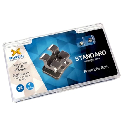 Kit de Bráquetes 01 caso Roth Standard .022" - Can. 9° Ang. - 1010911 - Morelli Kit de Bráquetes 01 caso Roth Standard .022" - Can. 9° Ang. - 1010911 - Morelli