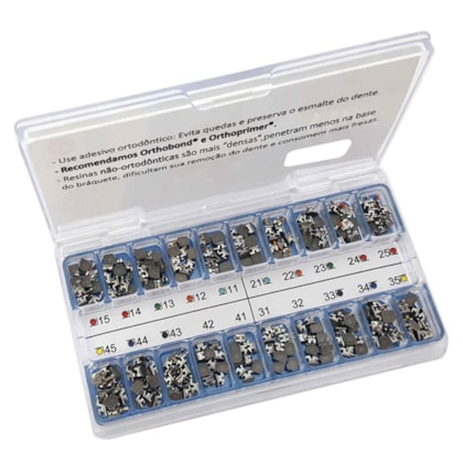 Kit de Bráquetes 10 casos Roth Max .018" - Can. 9° Ang. - Gancho Can./Prés - 1015932 - Morelli Kit de Bráquetes 10 casos Roth Max .018" - Can. 9° Ang. - Gancho Can./Prés - 1015932 - Morelli