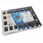 Kit de Bráquetes 100 casos Roth Max .018" - Can. 9° Ang. - Gancho Can./Prés - 1015922 - Morelli