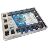 Kit de Bráquetes 100 casos Roth Max .022" - Can. 9° Ang. - Gancho Can./Prés - 1015923 - Morelli Kit de Bráquetes 100 casos Roth Max .022" - Can. 9° Ang. - Gancho Can./Prés - 1015923 - Morelli