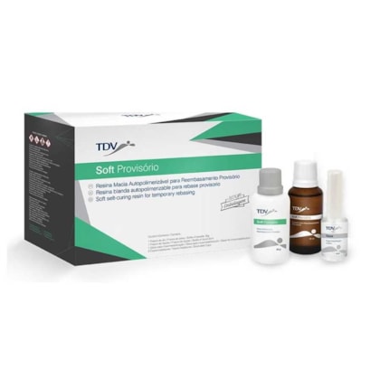 Kit Resina Autopolimerizável para Reembasamento Soft Provisório - TDV