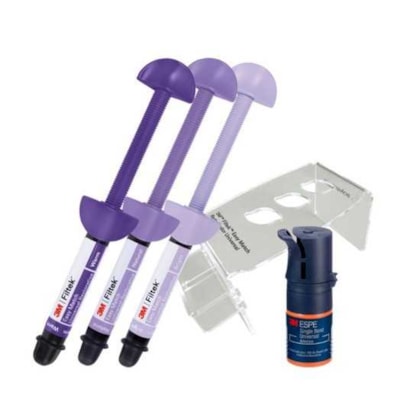 Kit Resina Filtek Easy Match + Adesivo Single Bond Universal + Porta Resinas - Solventum 3M