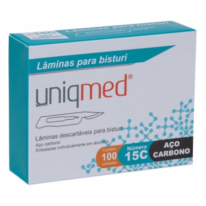 Lâmina de Bisturi em Aço Carbono - Uniqmed