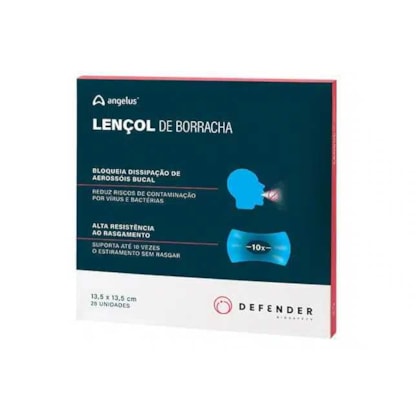 Lençol de Borracha Defender 13,5x13,5cm - Angelus Lençol de Borracha Defender 13,5x13,5cm - Angelus