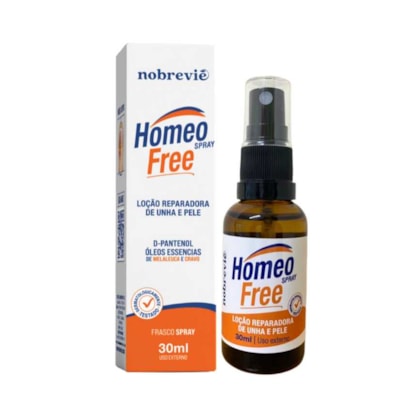 Loção Reparadora de Unha e Pele HomeoFree Spray - Nobrevie