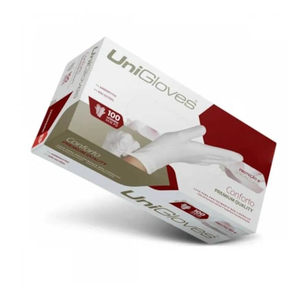 Luva de Procedimento de Latex sem Pó Conforto Premium Quality - Unigloves