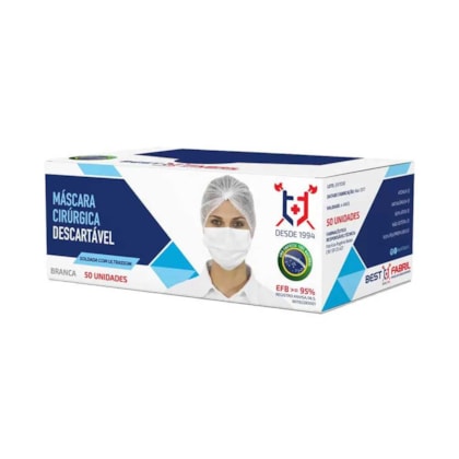 Máscara Descartável Tripla com Elástico - Best Fabril Máscara Descartável Tripla com Elástico - Best Fabril