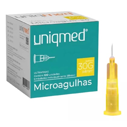 Microagulha Ultra-Fina Estéril com 10un - Uniqmed