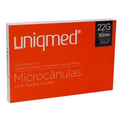 Microcânula 22G (0.70mm) com Agulha Auxiliar - Uniqmed