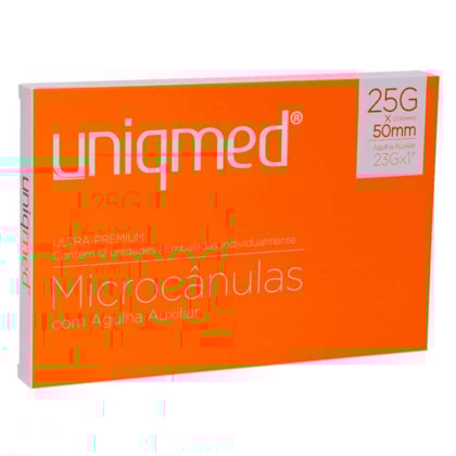 Microcânula 25G (0.50mm) com Agulha Auxiliar - Uniqmed Microcânula 25G (0.50mm) com Agulha Auxiliar - Uniqmed