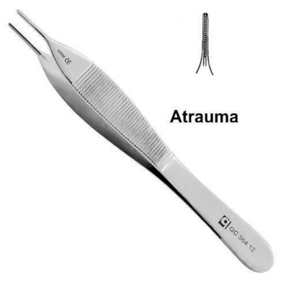 Pinça Adson com Atrauma 12cm - Quinelato Pinça Adson com Atrauma 12cm - Quinelato