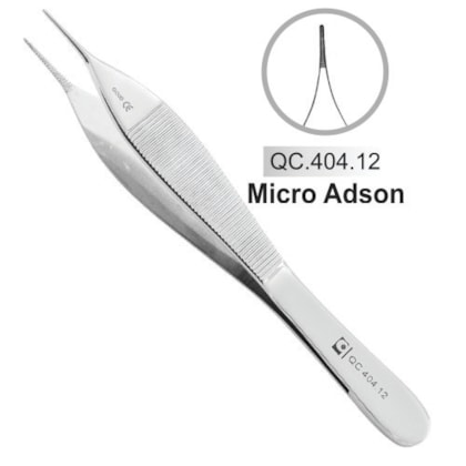 Pinça Micro Adson com Serrilha 12cm - Quinelato Pinça Micro Adson com Serrilha 12cm - Quinelato
