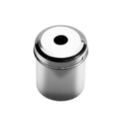 Porta Algodão Inox Servido 08x10cm - Fava Porta Algodão Inox Servido 08x10cm - Fava